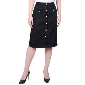 NWT NY Collection NY Collection Petite Slim Twee Black PS